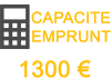 capacité emprunt 1300 euros mois